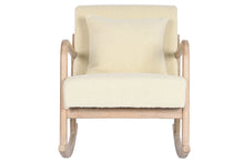 Load image into Gallery viewer, ROCKING CHAIR POLYESTER RUBBERWOOD 66X88X78 WHITE
