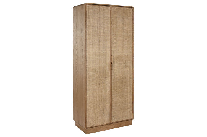 CLOSET OAK RATTAN 91X45X203 NATURAL