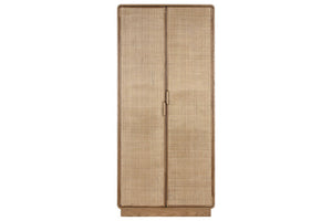 CLOSET OAK RATTAN 91X45X203 NATURAL