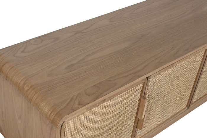 TV CABINET OAK RATTAN 157X45X40 NATURAL