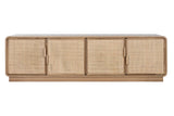 TV CABINET OAK RATTAN 157X45X40 NATURAL
