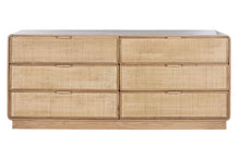 Load image into Gallery viewer, CHEST OF DRAWERS OAK RATTAN 182X45X81 NATURAL