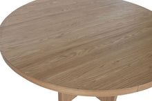 Cargar imagen en el visor de la galería, ROUND OAK DINING TABLE 152X152X78 NATURAL