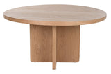 ROUND OAK DINING TABLE 152X152X78 NATURAL