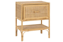 Laden Sie das Bild in den Galerie-Viewer, BEDSIDE TABLE RATTAN 47X30X55 NATURAL BROWN