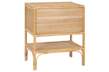 Laden Sie das Bild in den Galerie-Viewer, BEDSIDE TABLE RATTAN 47X30X55 NATURAL BROWN