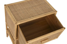 Laden Sie das Bild in den Galerie-Viewer, BEDSIDE TABLE RATTAN 47X30X55 NATURAL BROWN