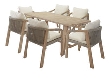 Load image into Gallery viewer, TABLE SET 7 ACACIA POLYESTER 170X90X75 BROWN
