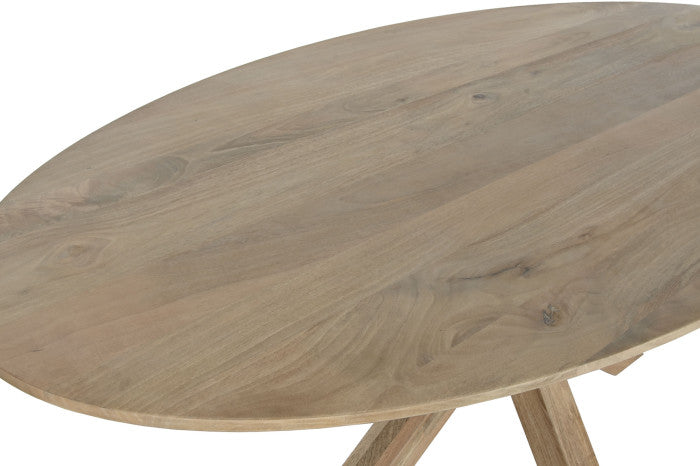OVAL DINING TABLE MANGO 200X100X77 NATURAL