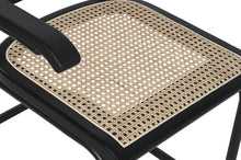 Laden Sie das Bild in den Galerie-Viewer, CHAIR ELM RATTAN 46X46X82 BLACK