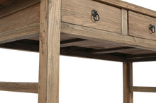 Load image into Gallery viewer, SOLID ELM TABLE 169X75X85 3 NATURAL DRAWERS