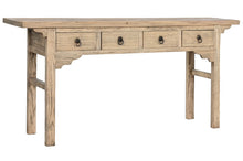 Charger l&#39;image dans la galerie, CONSOLE TABLE SOLID ELM 177X38X85 NATURAL