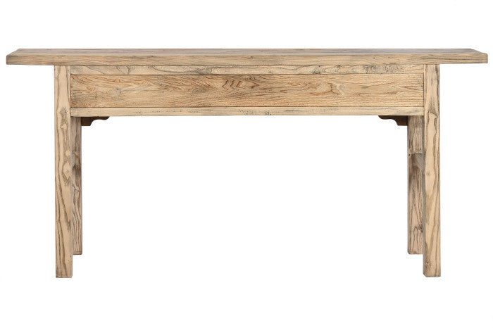 CONSOLE TABLE SOLID ELM 177X38X85 NATURAL