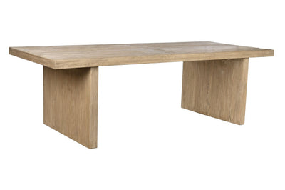 SOLID ELM DINING TABLE 244X102X76 NATURAL