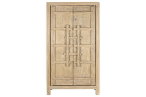 SOLID ELM CABINET 115X48X210 NATURAL