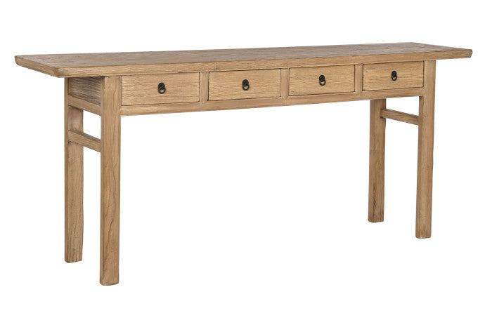 CONSOLE TABLE SOLID ELM 200X42X85 NATURAL