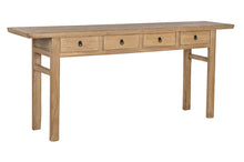 Charger l&#39;image dans la galerie, CONSOLE TABLE SOLID ELM 200X42X85 NATURAL