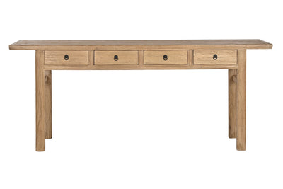 CONSOLE TABLE SOLID ELM 200X42X85 NATURAL