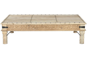 CARVED WOODEN CENTER TABLE 180X120X45