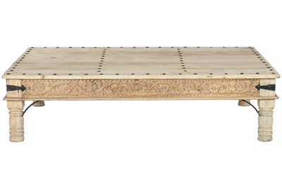 CARVED WOODEN CENTER TABLE 180X120X45