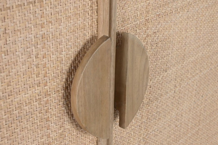 CLOSET WOOD RATTAN 100X55X190