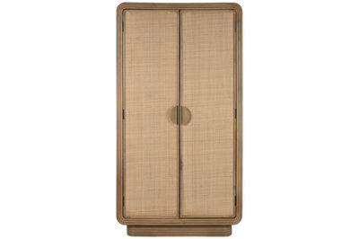 CLOSET WOOD RATTAN 100X55X190