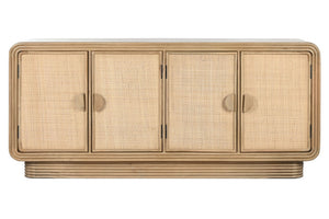 BUFFET WOOD RATTAN 180X45X80