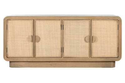 BUFFET WOOD RATTAN 180X45X80