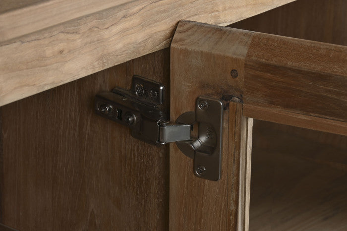 BUFFET TEAK GLASS 180X50X90