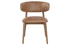 Laden Sie das Bild in den Galerie-Viewer, CHAIR ASH LEATHER 60,5X57,5X82 DECAPE WHITE