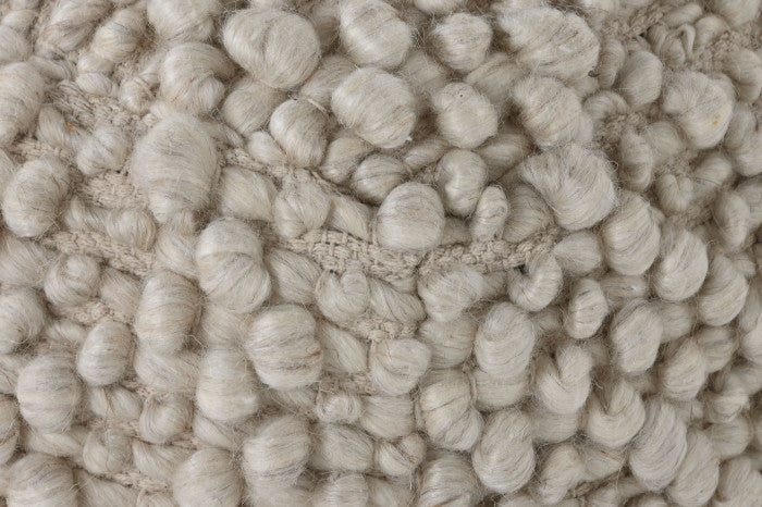FOOTREST WOOL COTTON 45X45X45 BEIGE