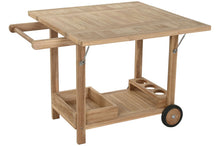 Load image into Gallery viewer, WAITRESS TEAK 108X90X72 FOLDING NATURAL BROWN