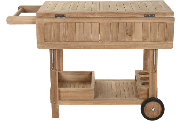 WAITRESS TEAK 108X90X72 FOLDING NATURAL BROWN