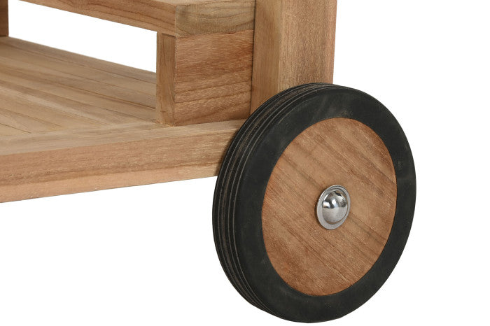 WAITRESS TEAK 108X90X72 FOLDING NATURAL BROWN