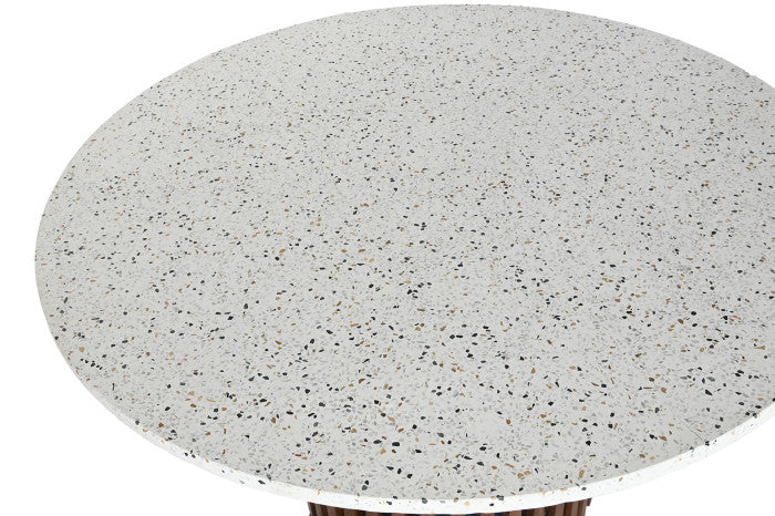 TABLE ACACIA TERRAZO 130X130X76