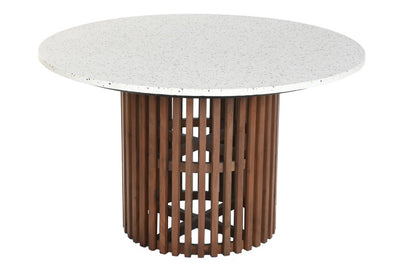 TABLE ACACIA TERRAZO 130X130X76