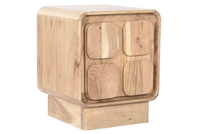 BEDSIDE TABLE ACACIA MDF 40X40X50