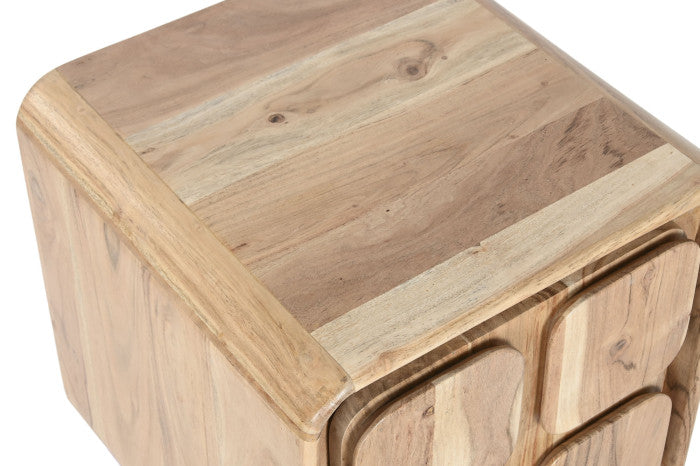 BEDSIDE TABLE ACACIA MDF 40X40X50