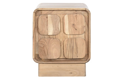 BEDSIDE TABLE ACACIA MDF 40X40X50