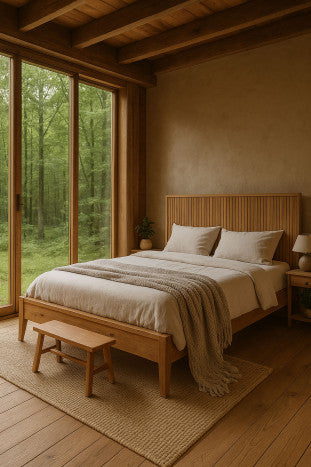 BED ACACIA 184X200X110