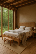 Charger l&#39;image dans la galerie, BED ACACIA 184X200X110