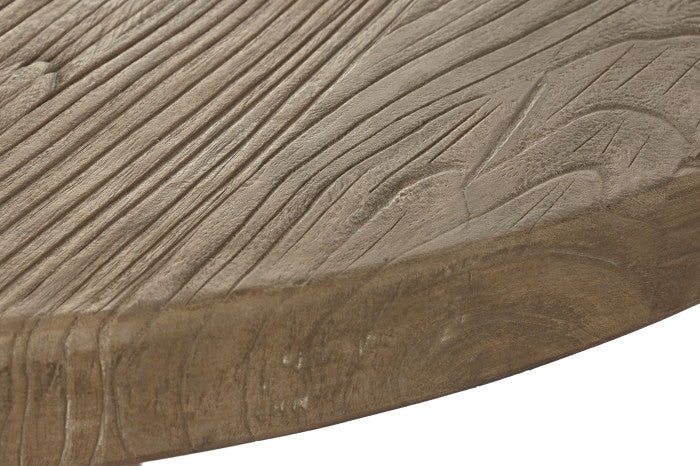 TABLE ELM 120X120X76 NATURAL