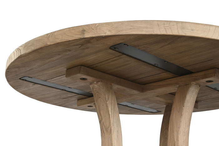 TABLE ELM 120X120X76 NATURAL
