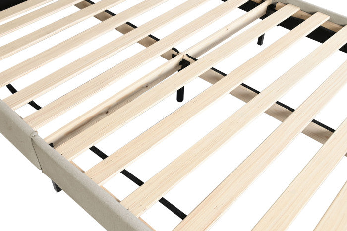 BED POLYESTER WOOD 177X219X113 MAX. 220 KG. BEIGE