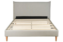 Charger l&#39;image dans la galerie, BED POLYESTER WOOD 177X219X113 MAX. 220 KG. BEIGE
