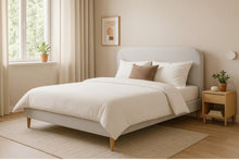 Carica l&#39;immagine nel visualizzatore di Gallery, BED POLYESTER WOOD 170X219X120 MAX. 220 KG. BEIGE