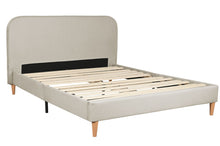 Carica l&#39;immagine nel visualizzatore di Gallery, BED POLYESTER WOOD 170X219X120 MAX. 220 KG. BEIGE