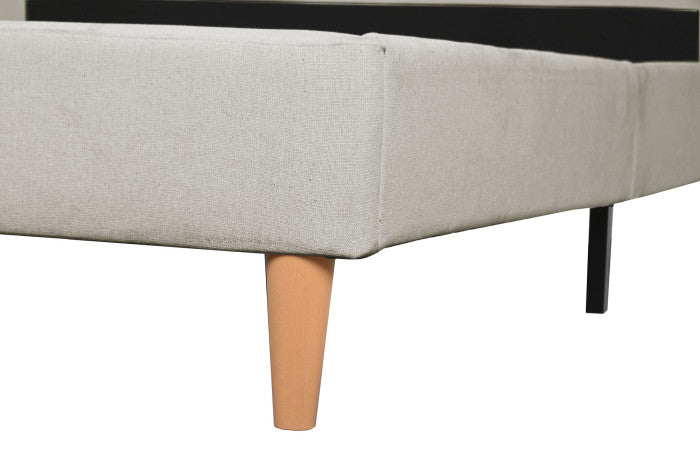 BED POLYESTER WOOD 170X219X120 MAX. 220 KG. BEIGE