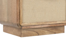 Cargar imagen en el visor de la galería, BEDSIDE TABLE MANGO JUTE 40X30X45 2 DRAWERS