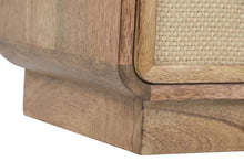 Cargar imagen en el visor de la galería, BEDSIDE TABLE MANGO JUTE 40X30X45 2 DRAWERS